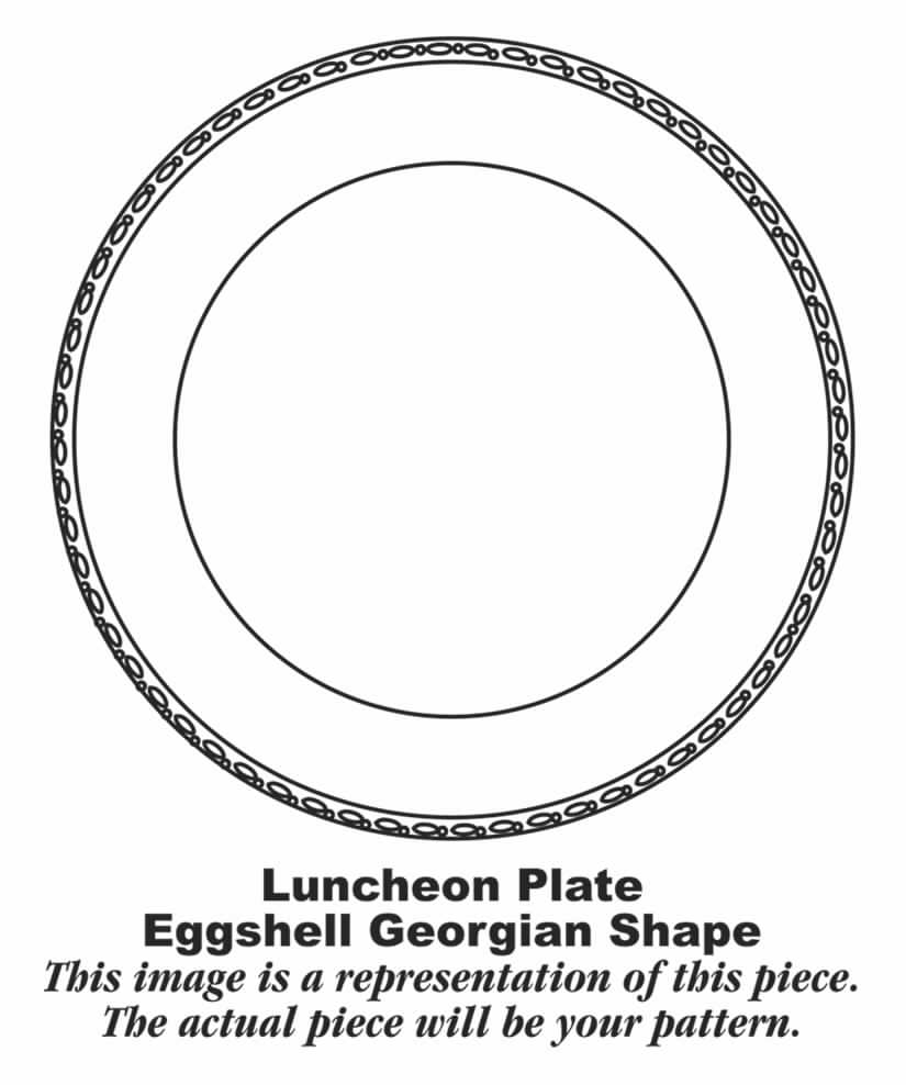 Tulip (Eggshell Georgian) Luncheon Plate by Homer Laughlin -1