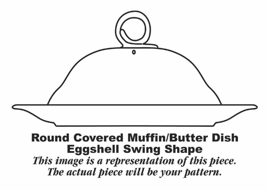 Lily of The Valley (Platinum Trim) Muffin Dish & Lid by Homer Laughlin -1