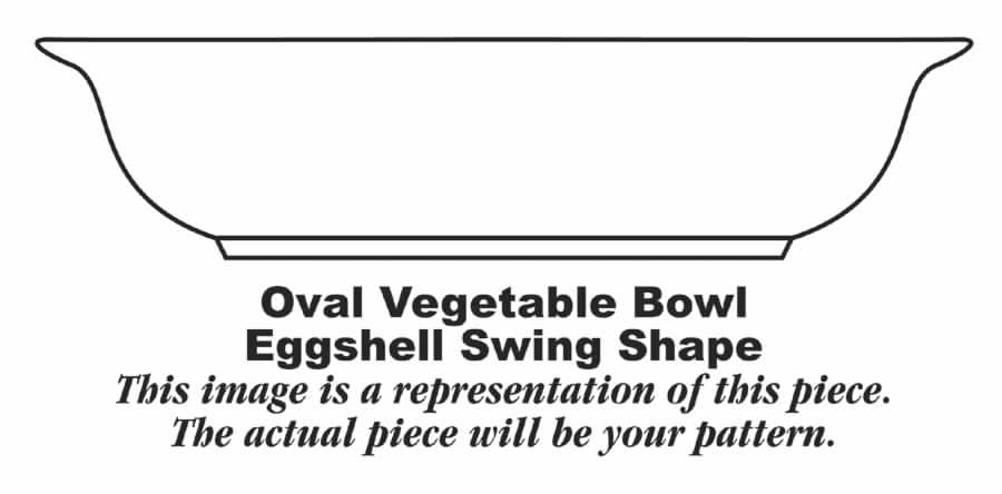 Organdy Blue 10" Oval Vegetable Bowl by Homer Laughlin -1