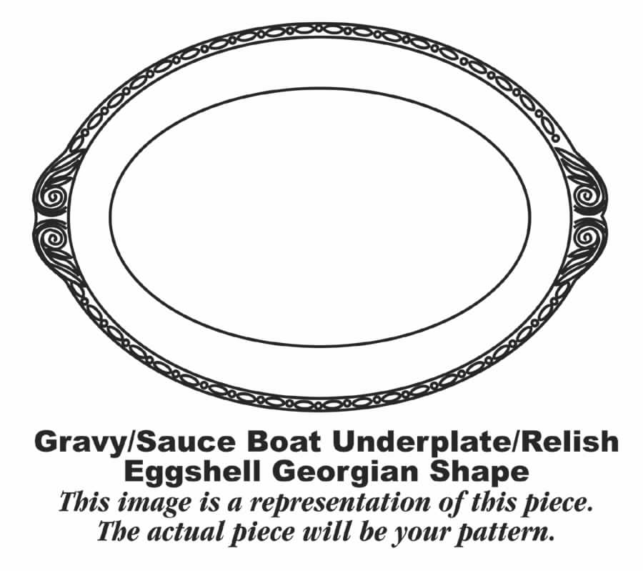 Tulip (Eggshell Georgian) Relish/Gravy Underplate by Homer Laughlin -1