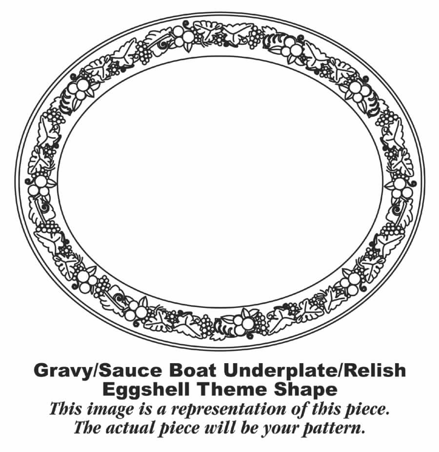 Theme Off White (Eggshell) Relish/Gravy Underplate by Homer Laughlin -1