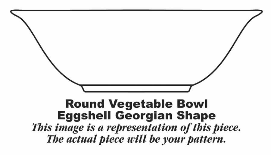 Tulip (Eggshell Georgian) 8" Round Vegetable Bowl by Homer Laughlin -1