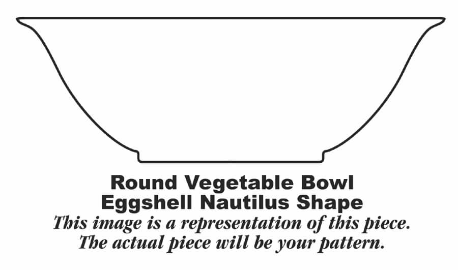 Heather Rose (Eggshell Nautilus) 8" Round Vegetable Bowl by Homer Laughlin -1