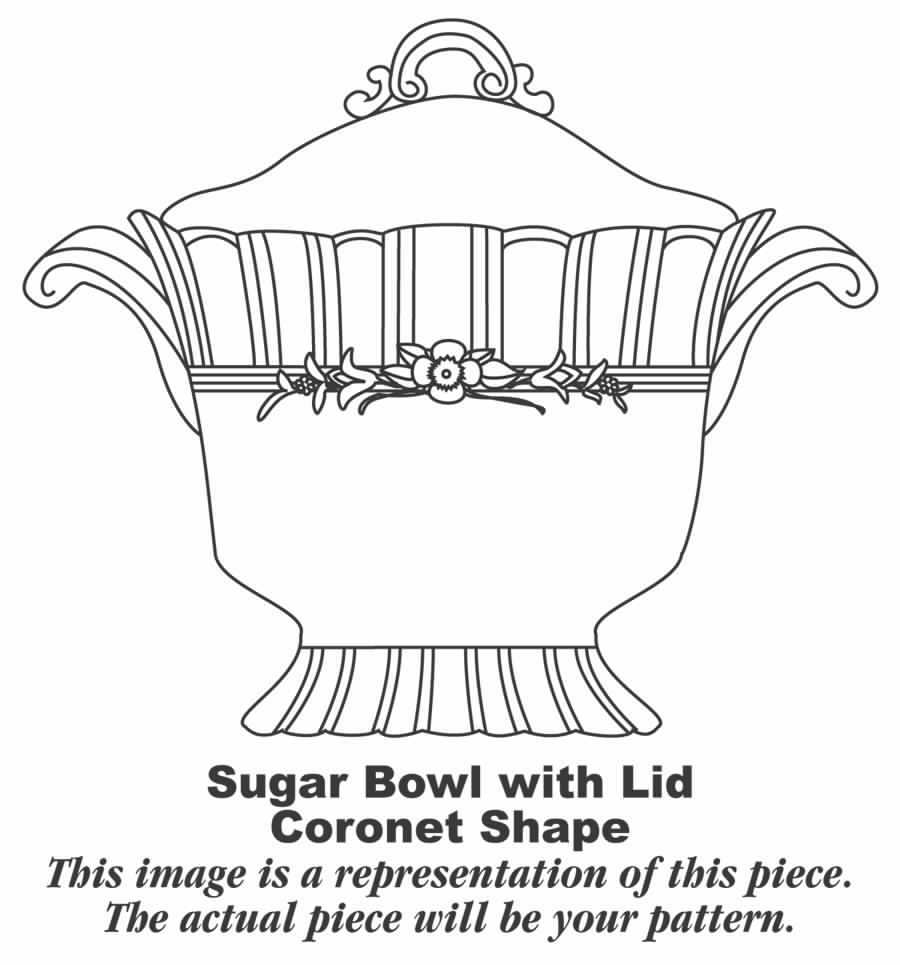 Platinum Wreath Sugar Bowl & Lid by Homer Laughlin -1