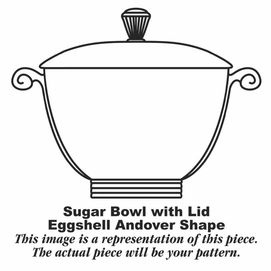 Andover Gold Sugar Bowl & Lid by Homer Laughlin -1