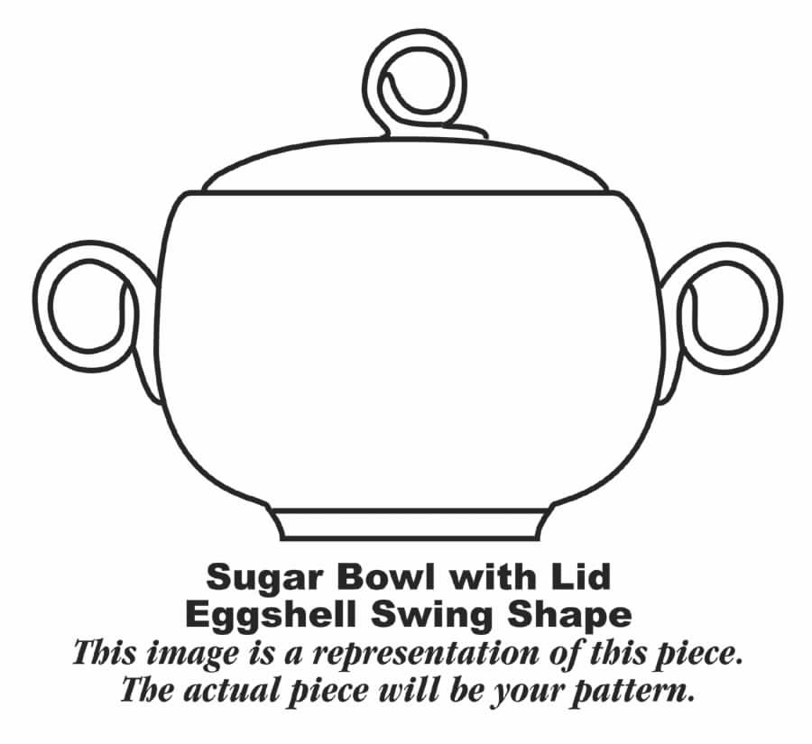 Organdy Blue Sugar Bowl & Lid by Homer Laughlin -1