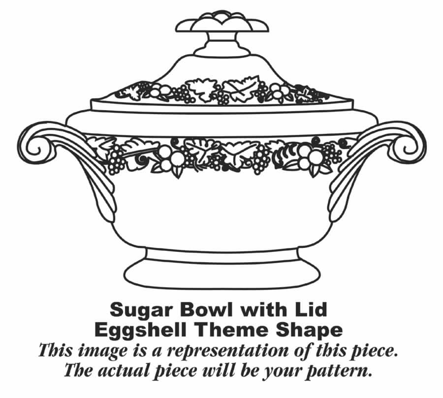 Cameo (Theme Shape) Sugar Bowl & Lid by Homer Laughlin -1