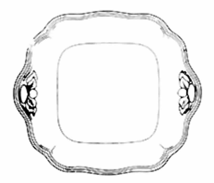 Bachelor's Button Square Handled Cake Plate by Spode-1