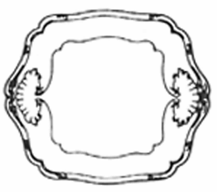 Y479 Square Handled Cake Plate by Spode-1