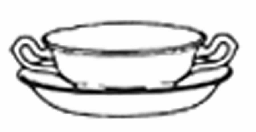Campanula Flat Cream Soup Bowl & Saucer Set by Spode-1