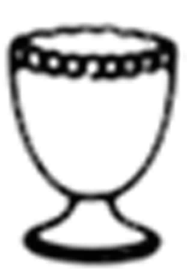 Green Basket (Earthenware, Gadroon, Not Trim) Single Egg Cup by Spode-1