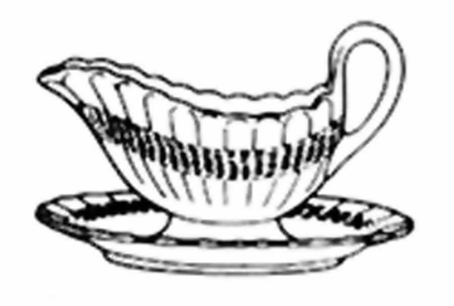 Hazel Dell Cream Gravy Boat with Attached Underplate by Spode-1