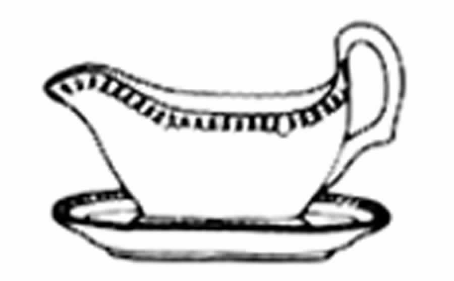Mulberry Beverly Purple Gravy Boat with Attached Underplate by Spode-1