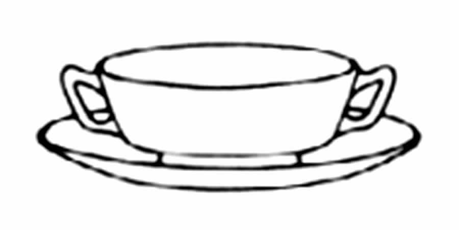 Fitzhugh Plum Cream Soup Bowl & Saucer Set by Spode-1
