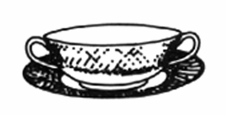 Herring Hunt (Mansard Shape) Cream Soup Bowl & Saucer Set by Spode-1