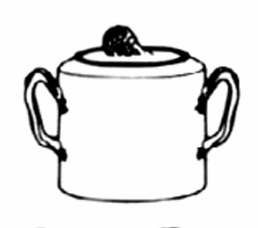 Gloucester Red (Bone) Sugar Bowl & Lid by Spode-1