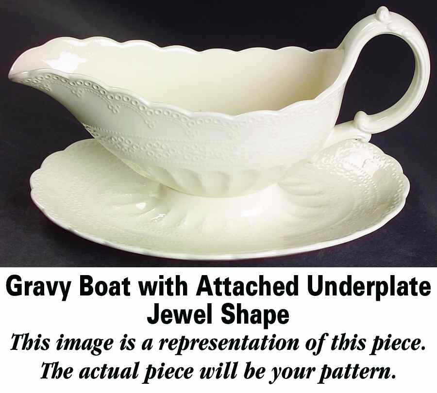 Bermuda Flowers Gravy Boat with Attached Underplate by Spode-1