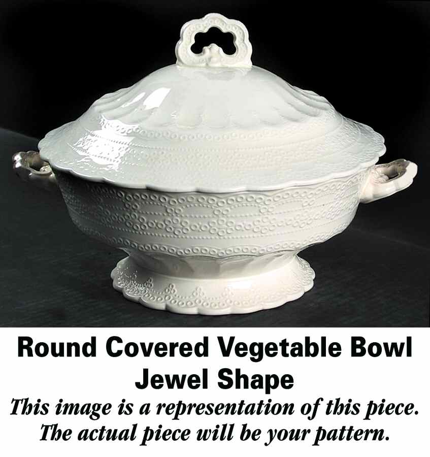 Old Concord Blue (Jewel) Round Covered Vegetable by Spode-1