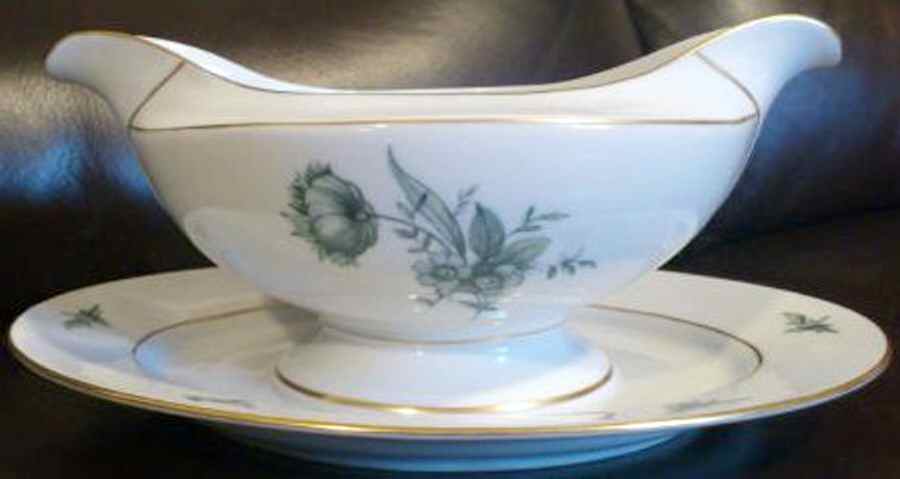 ROT211 Gravy Boat with Attached Underplate by Royal Tettau-1