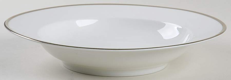 1473 (Aida, White, Platinum Trim) Rim Soup Bowl by Rosenthal - Continental-1
