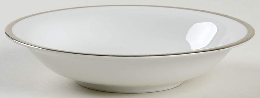 1473 (Aida, White, Platinum Trim) Fruit/Dessert (Sauce) Bowl by Rosenthal - Continental-1