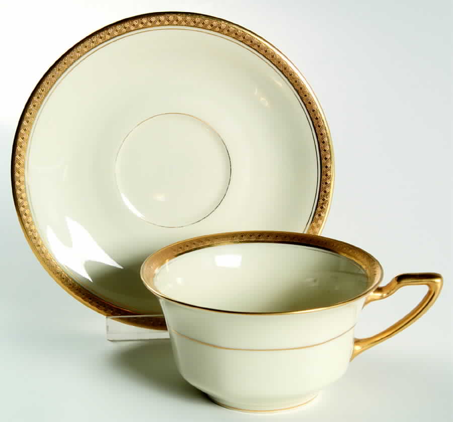 Monacco Cream Flat Cup & Saucer Set by Rosenthal - Continental-1