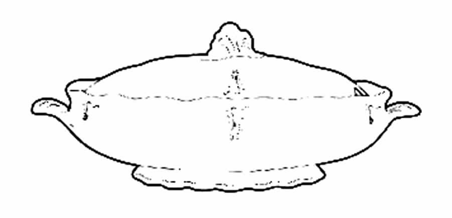 Elizabeth (Platinum Trim) Oval Covered Vegetable by Royal Crown Derby-1