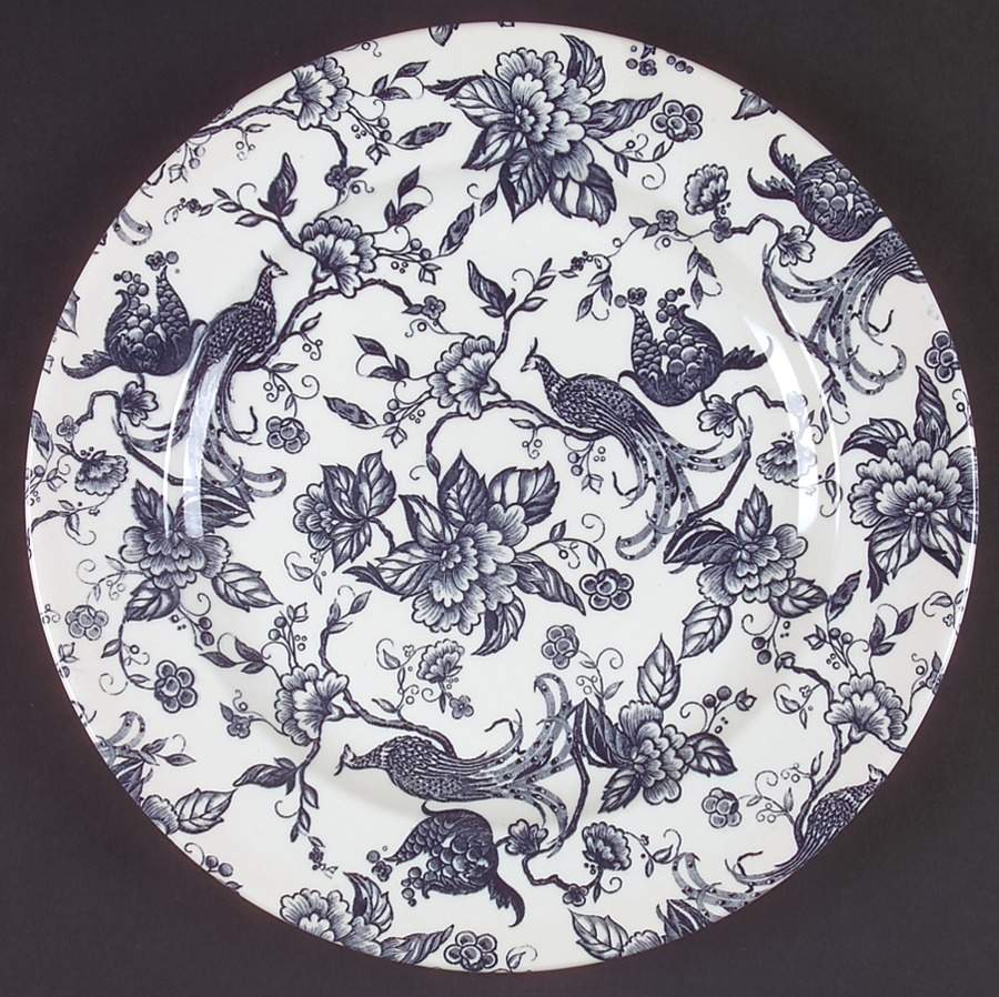 Exotic Bird Blue Dinner Plate by Ravensdale-1