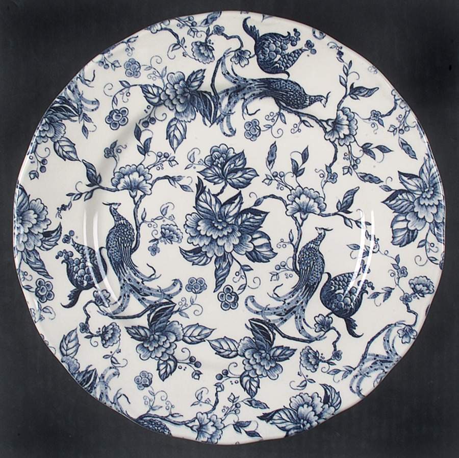 Exotic Bird Blue Dinner Plate by Ravensdale-1
