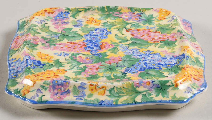 Somerset (Blue Trim) Square Tea Tile by Royal Winton-1