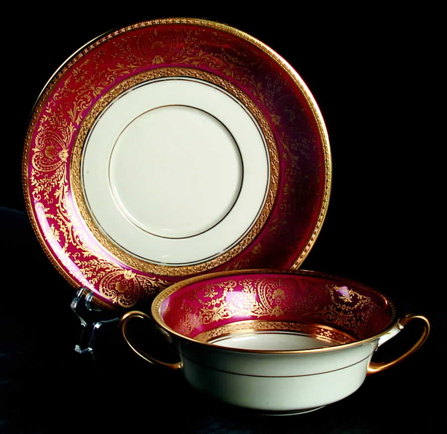R1420 Flat Cream Soup Bowl & Saucer Set by Rosenthal - Continental-1