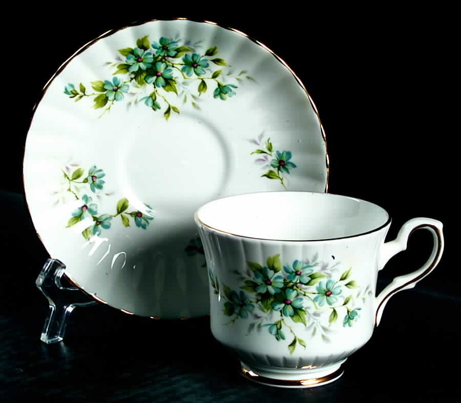Coquette Footed Cup & Saucer Set by Royal Stafford-1