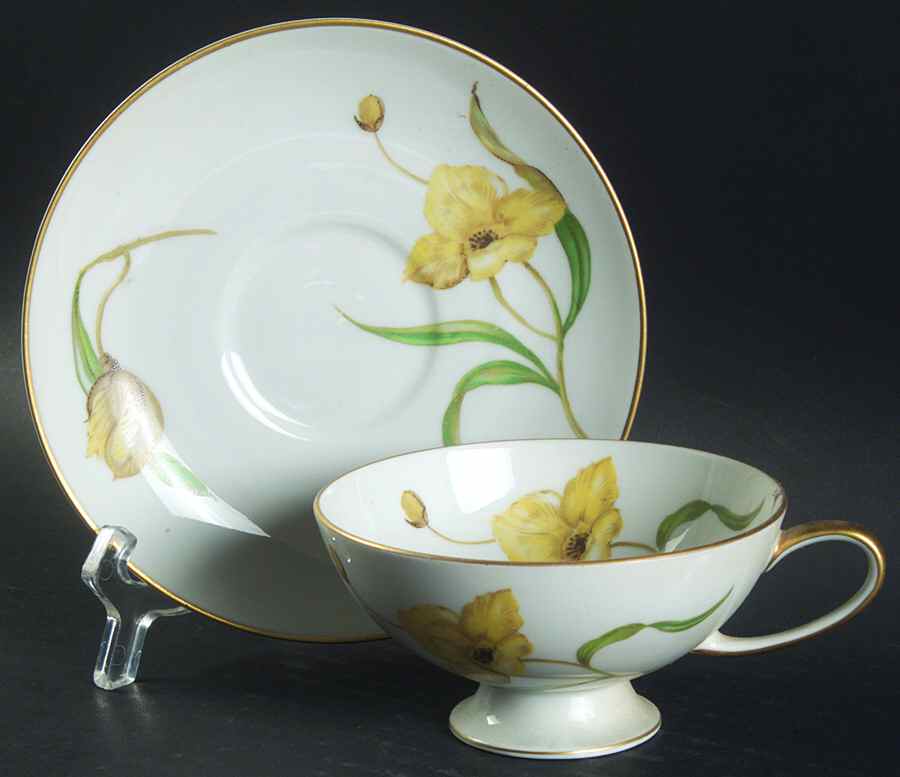 R1424 Footed Cup & Saucer Set by Rosenthal - Continental-1