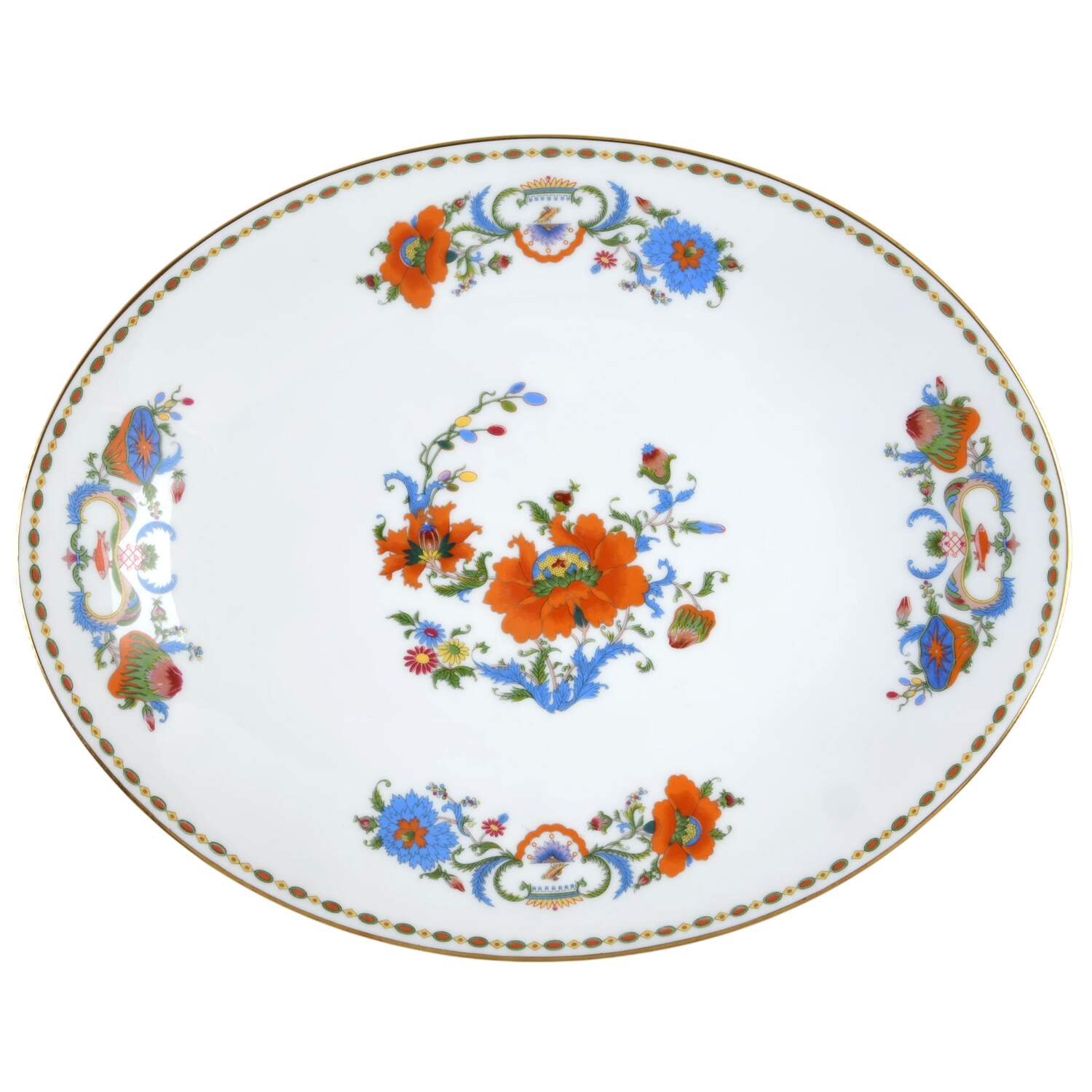 Vieux Chine (Empire, White) 12" Oval Serving Platter by Raynaud-1