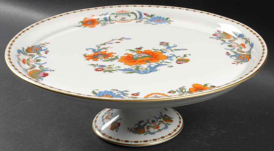 Vieux Chine (Empire, White) 12" Diameter Pedestal Cake Stand by Raynaud-1