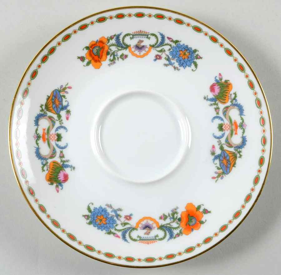 Vieux Chine (Empire, White) Saucer for Flat Cup by Raynaud-1