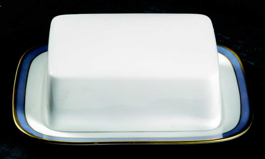 Gala Blue (Classic Rose Collection) Square Covered Butter by Rosenthal - Continental-1