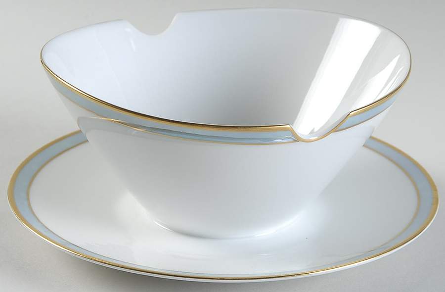 Gala Blue (Classic Rose Collection) Gravy Boat with Attached Underplate by Rosenthal - Continental-1