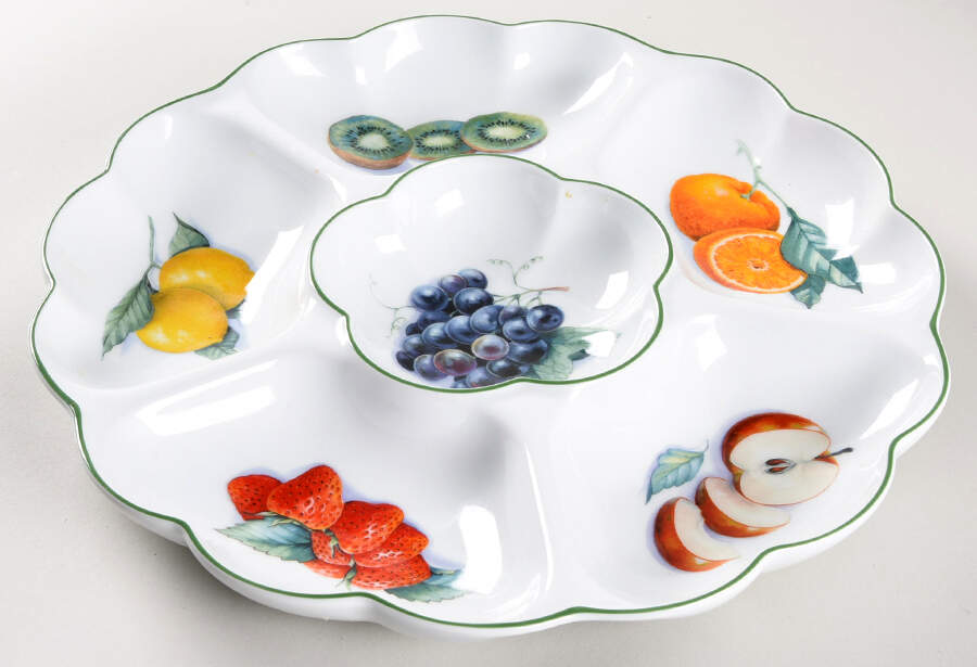 Classic White Fruits 1-Piece Crudite by Royal Worcester-1