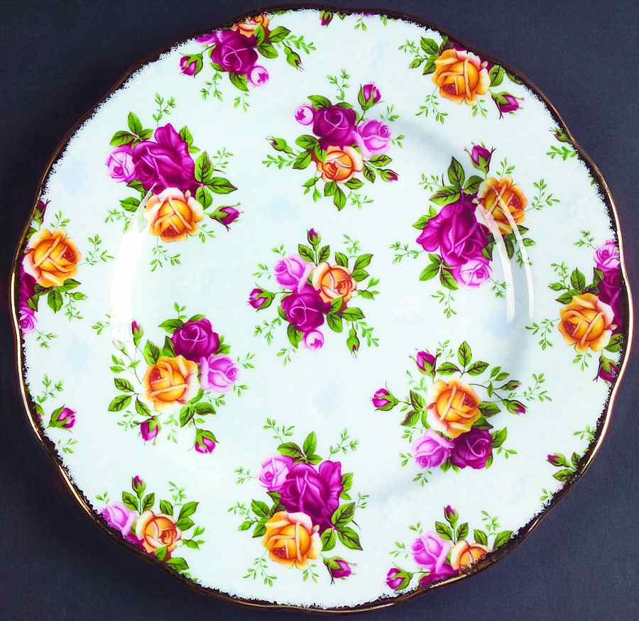 Blue Damask Salad Plate by Royal Albert-1