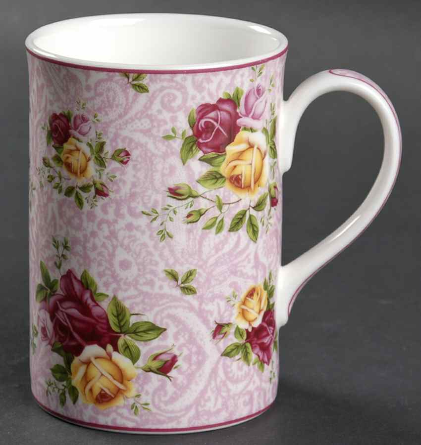Dusky Pink Lace Mug by Royal Albert-1