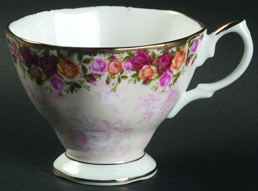Peach Damask Footed Cup by Royal Albert-1