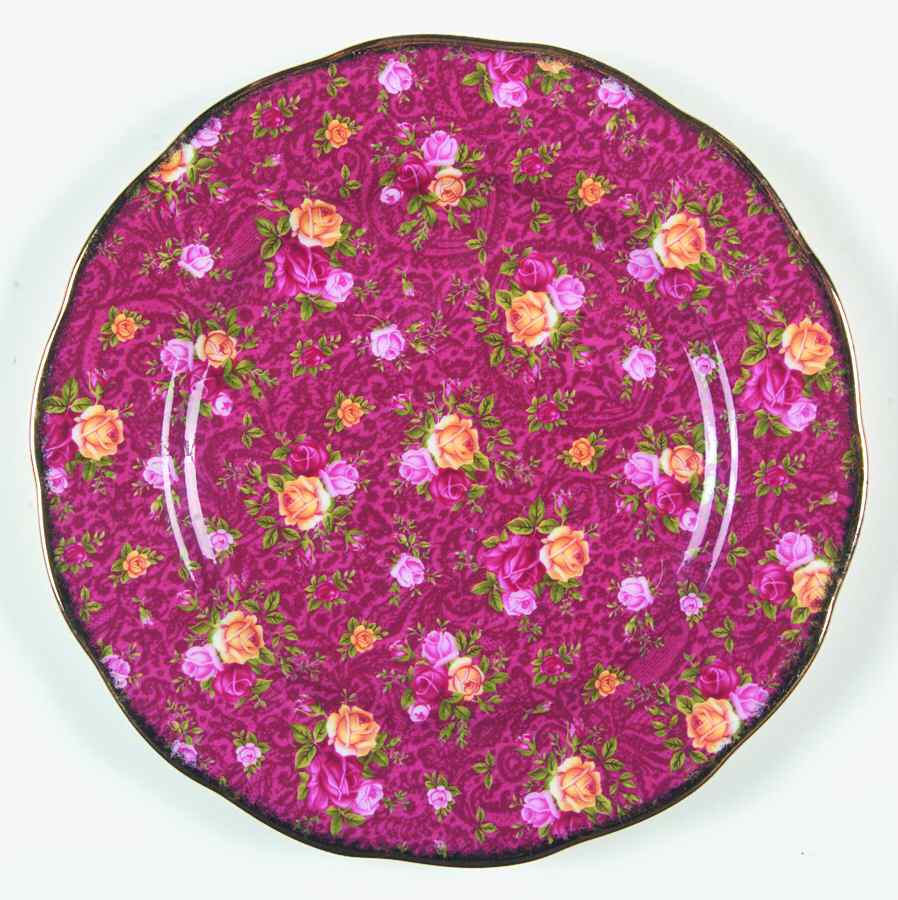 Ruby Lace Salad Plate by Royal Albert-1