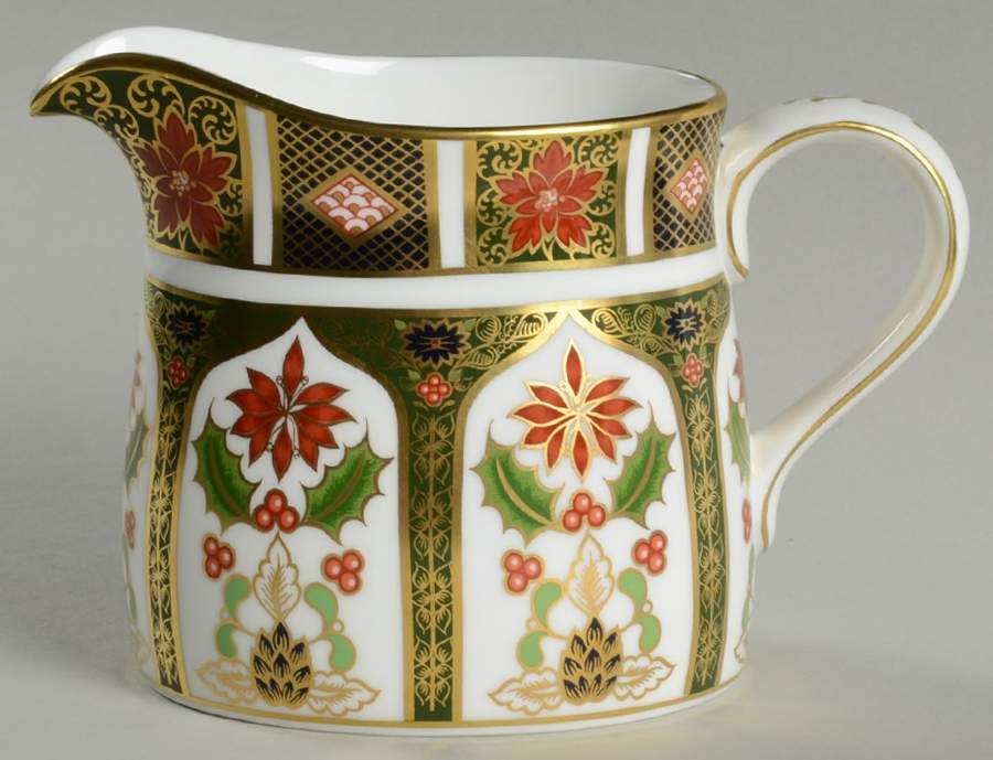 Old Imari Holiday Creamer by Royal Crown Derby-1