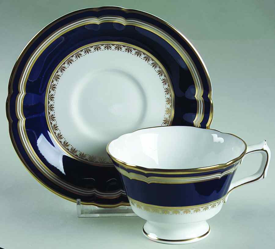 Ashbourne Footed Cup & Saucer Set by Royal Crown Derby-1