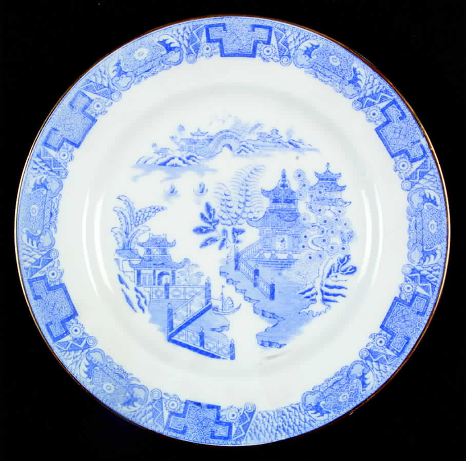 B389 Light Blue Salad Plate by Royal Worcester-1
