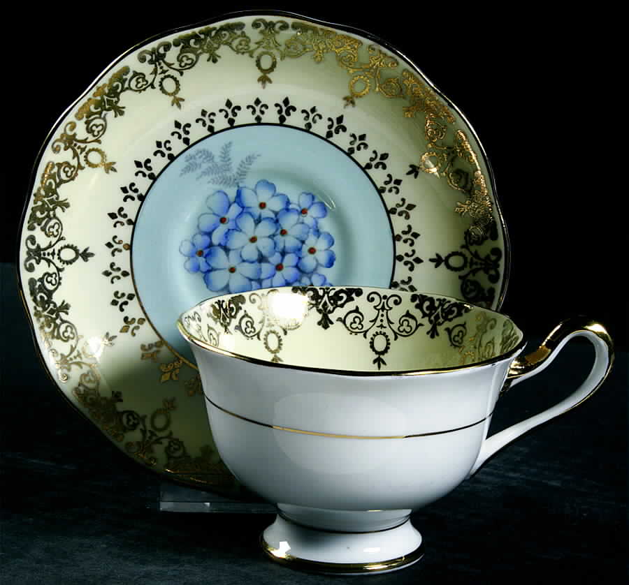Fern Lea Footed Cup & Saucer Set by Royal Albert-1