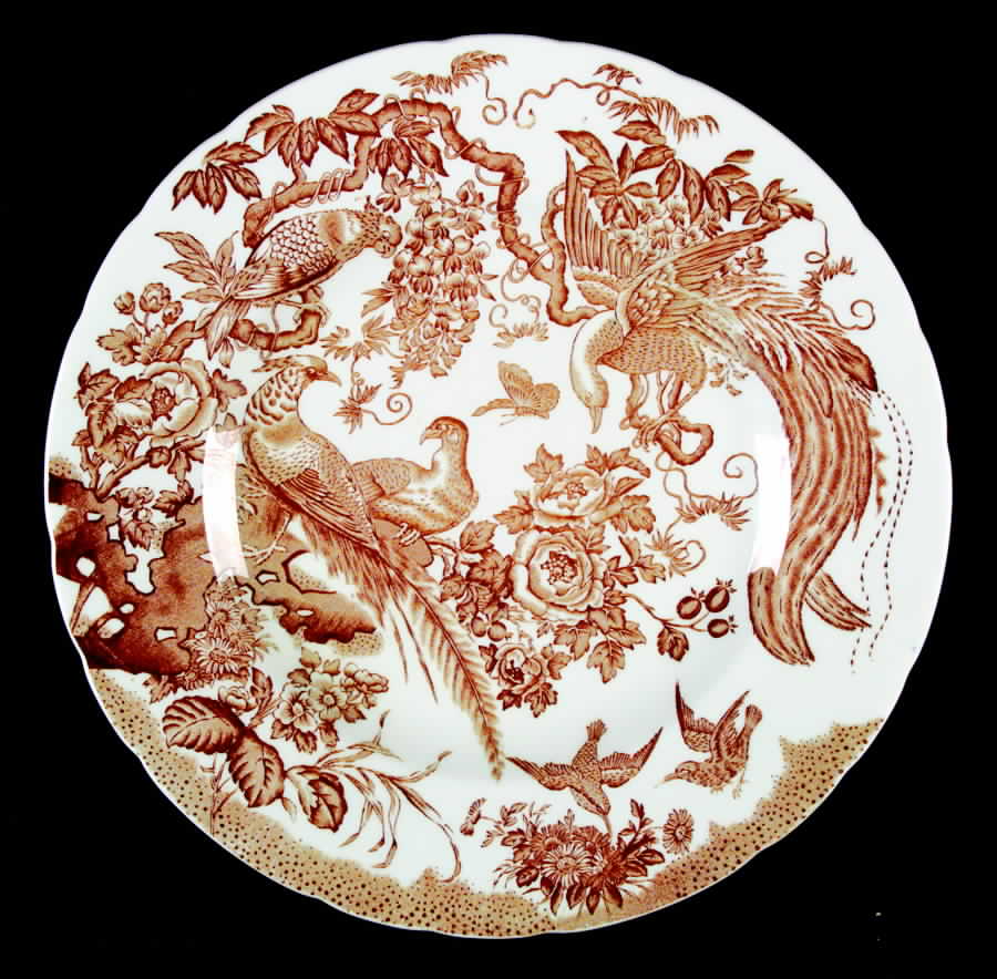 Olde Avesbury Brown (Ely Chelsea Shape) Dinner Plate by Royal Crown Derby-1