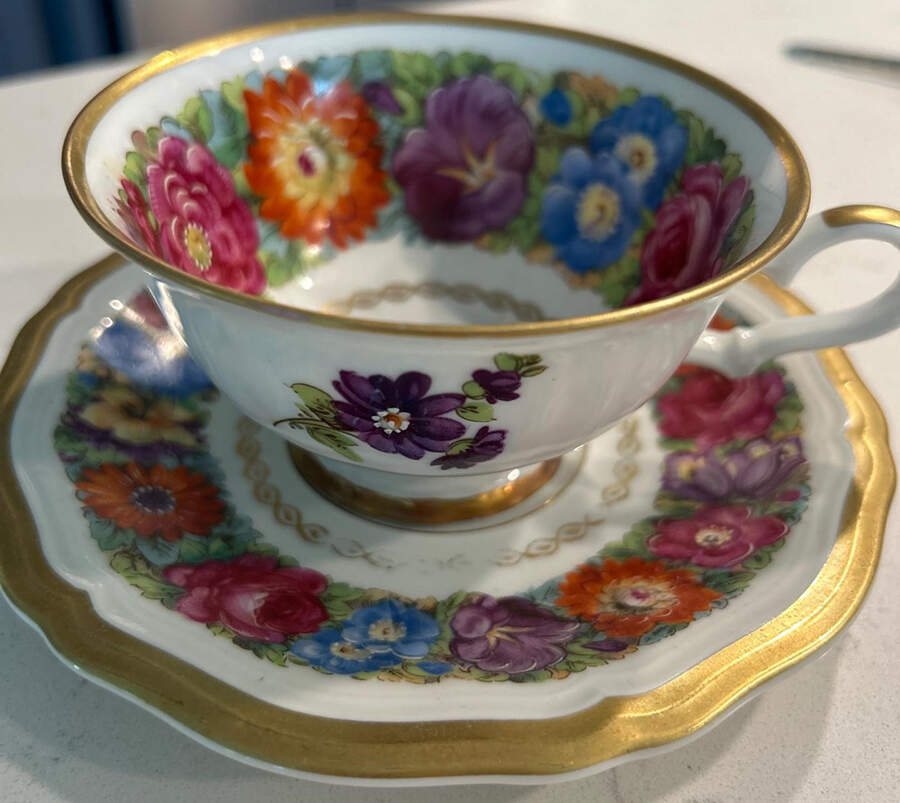 R1431 Footed Cup & Saucer Set by Rosenthal - Continental-1