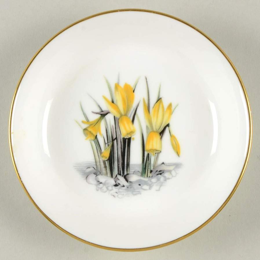 Alpine Flowers Coaster by Royal Worcester-1